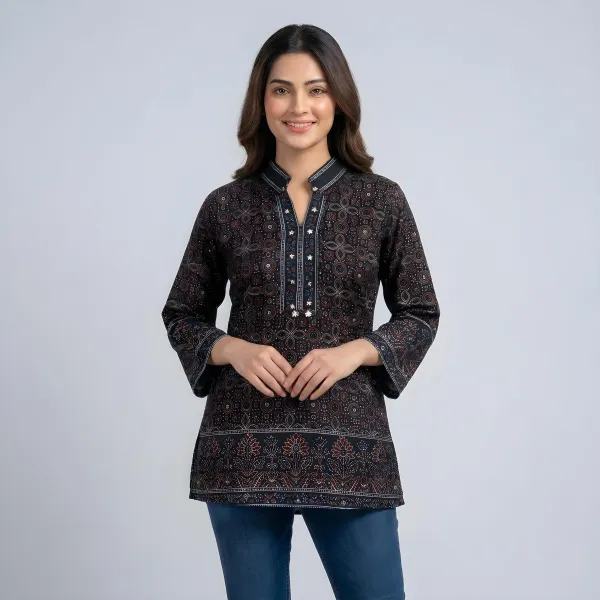 Printed Short Kurta